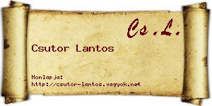 Csutor Lantos névjegykártya